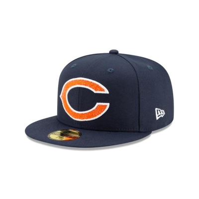 Blue Chicago Bears Hat - New Era NFL Crystals from Swarovski 59FIFTY Fitted Caps USA4308572